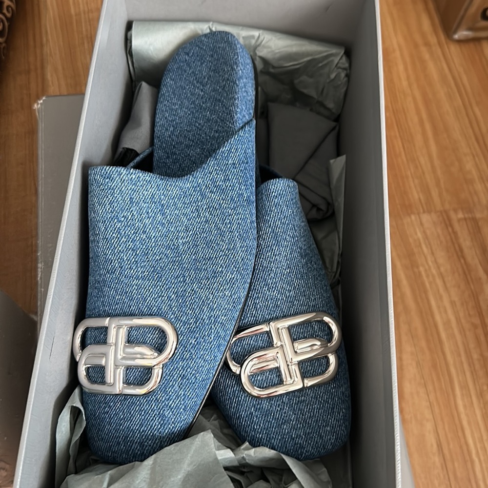 Denim Balenciaga slide mule 36 nwb COSY BB